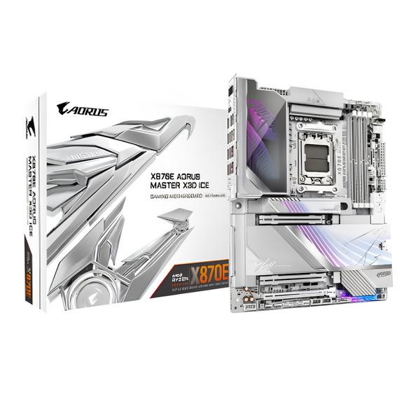 Tarjeta Madre Gigabyte AORUS MASTER X3D ICE | AMD X870E | Socket AM5 | ATX DDR5 Blanca